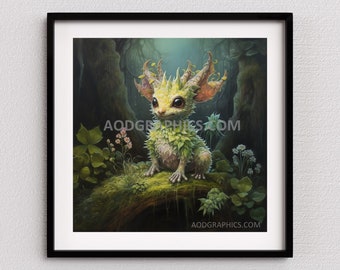 One-of-a-kind Adorable Leafy Forest Creature Printable