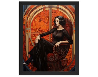 Sophisticated Greek Woman Framed poster