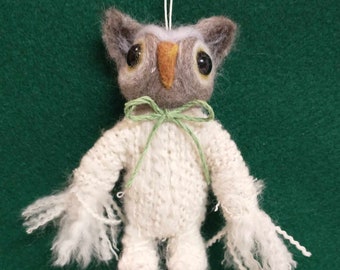 Needle Felted Owl Ornament