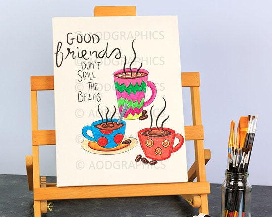 Flying Friends Duo Set - Acrylic Paint & Sip Kit At Home & Video Lesson, Painting  Kit, Paint Party