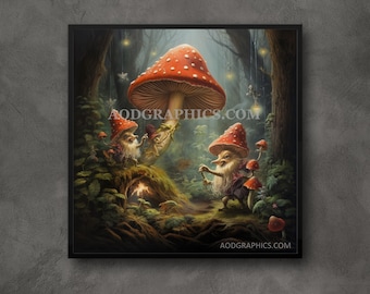 Printable Mushroom Gnome Collection