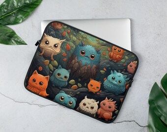 Adorable Forest Creatures Laptop Sleeve