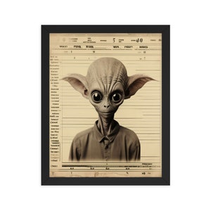 Alien "Zagorka" Mugshot Framed poster