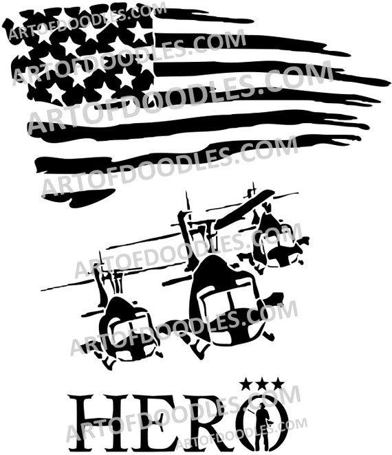 Download Hero Helicopter Military Svg Stencil Design Cricut Stencils Etsy
