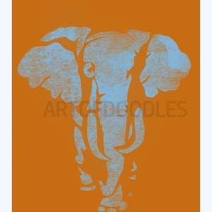 Baby Boy Nursery Art, Elephant Print, Art For Baby&#39;s Room, Printables