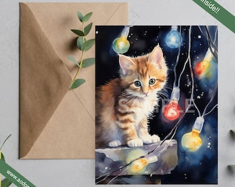 Kitten Christmas Card Variety Pack (12 cards)