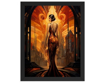 Woman In Dress Framed poster