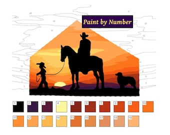 Young Cowboy Paint By Number Printable