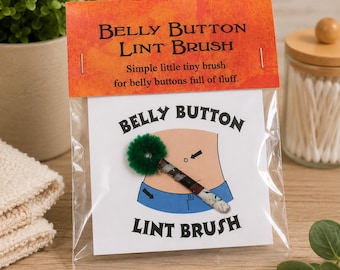 Belly Button Lint Brush, Funny Gag Gift, Novelty Gift, Funny Bathroom Gift, White Elephant Gift, Stocking Stuffer, Unique Gift