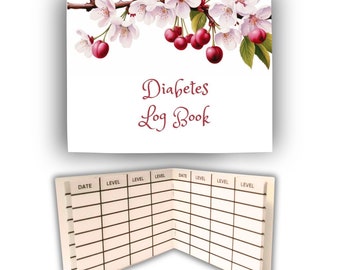 Cherry Blossoms Diabetes Pocket Log