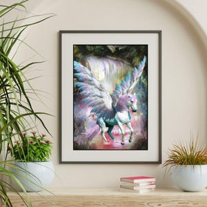 Fantasy Pegasus Art Print 8x10&quot;