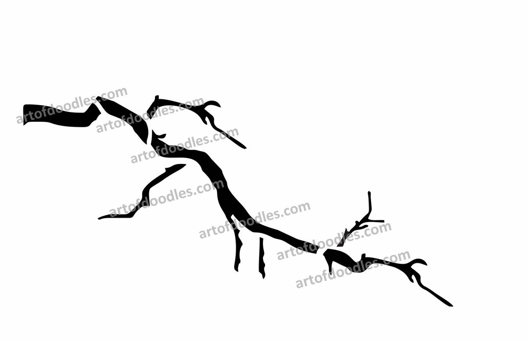 Tree Limb Printable Tree Limb Clip Art Tree Limb Silhouette Etsy