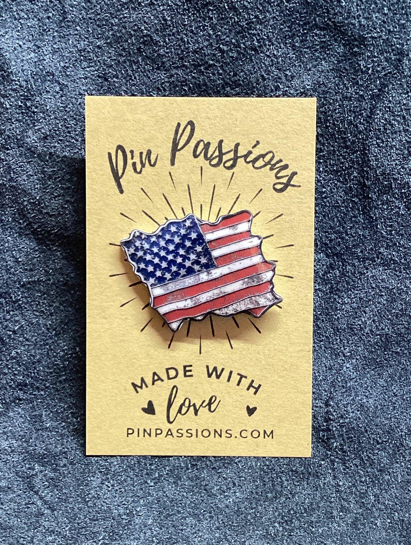 Ukraine & American Dual Flag Lapel Pin | Flags A' Flying