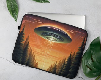 UFO in the Forest Laptop Sleeve