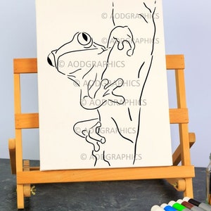 Clipart fête de la peinture de grenouille, peinture et vecteur de grenouille de gorgée, grenouille imprimable, pochoir de grenouille