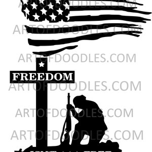 Freedom Isn&#39;t Free Clip Art, Freedom Stencil, Flag Stencil, Flag File