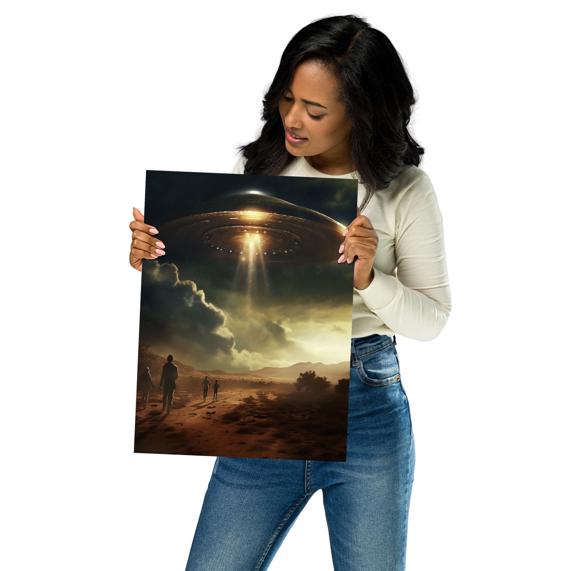 UFO Alien Ship Poster - Etsy