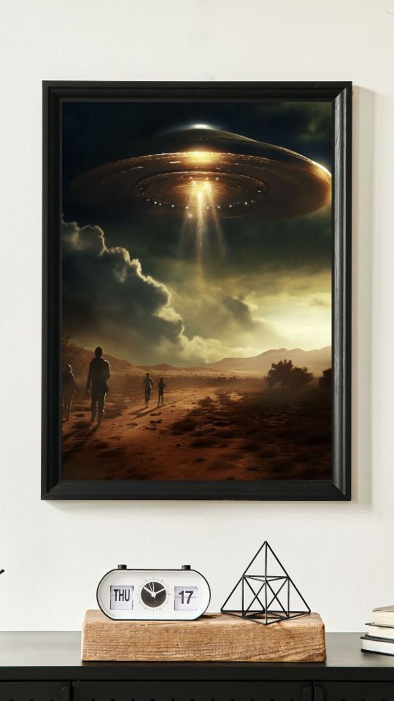 UFO Alien Ship Poster - Etsy