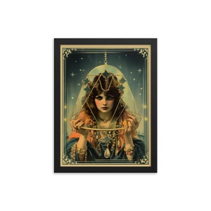 Póster Enmarcado Adivino gitano de estilo vintage