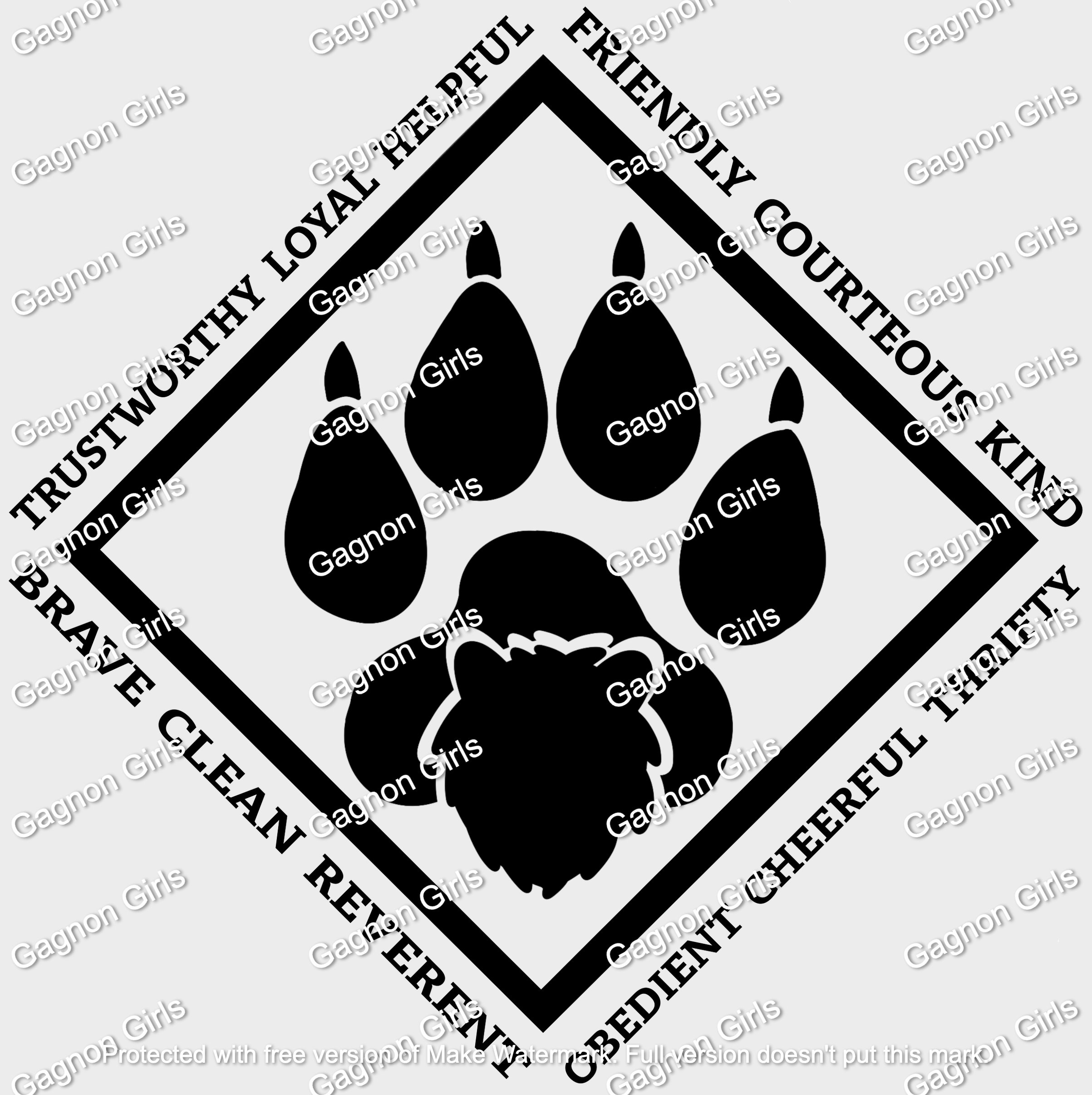 Scouting Lion Paw Cub Scout Law SVG Etsy