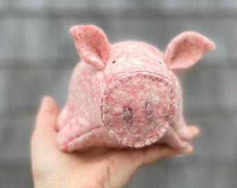 Felt Wool Pig Stuffy