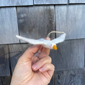 Needlefelted Seagull Ornament image 2