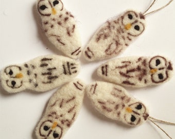 Felted Owl Ornament