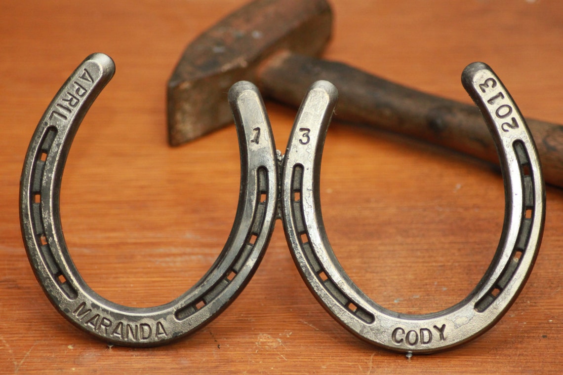 Personalized Double Horseshoe Custom OOAK FREE SHIPPING Etsy