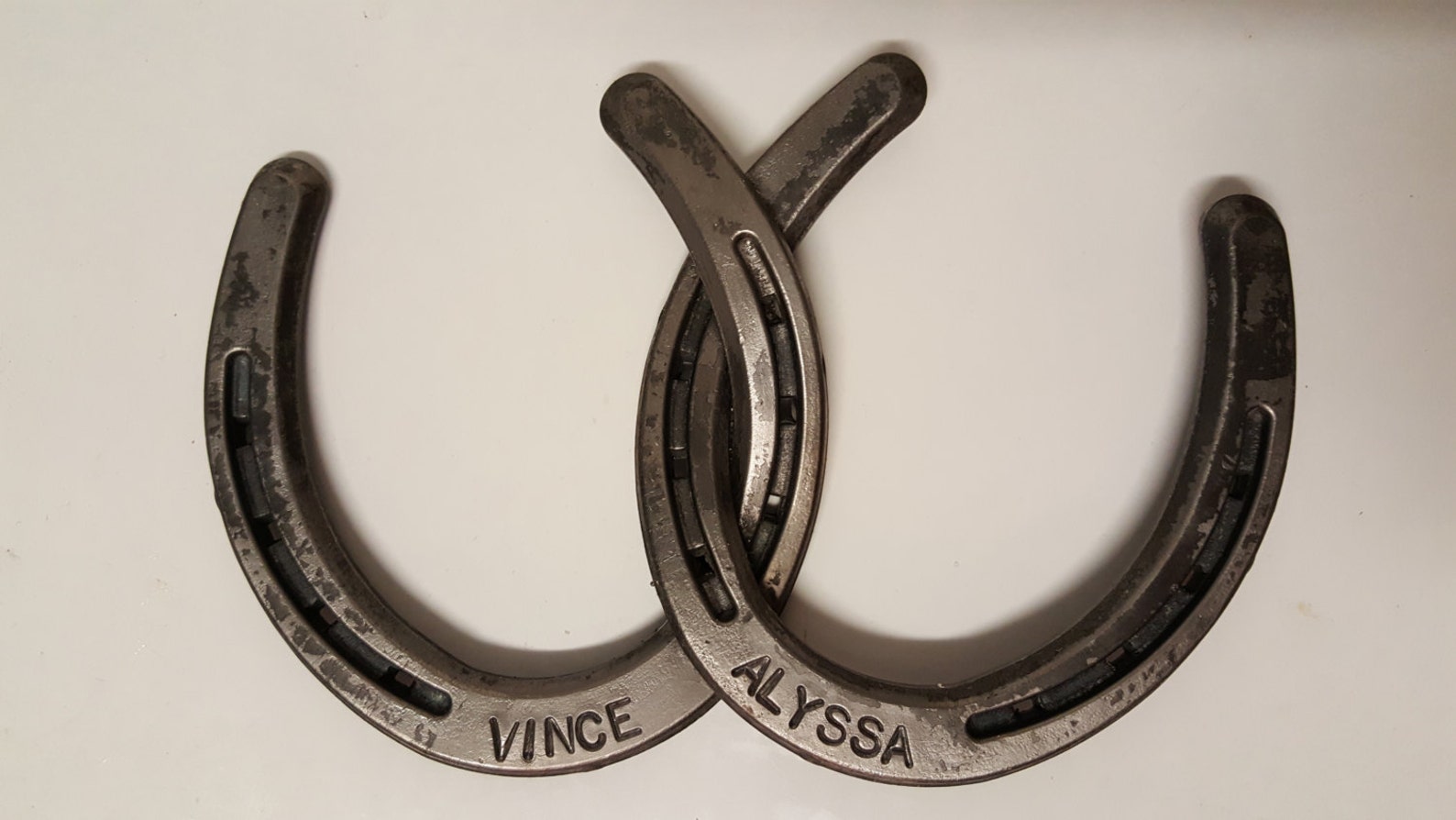 Personalized Double Horseshoe Custom OOAK FREE SHIPPING Etsy