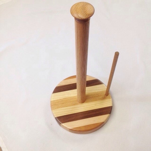 Wooden Paper Towel Holder.