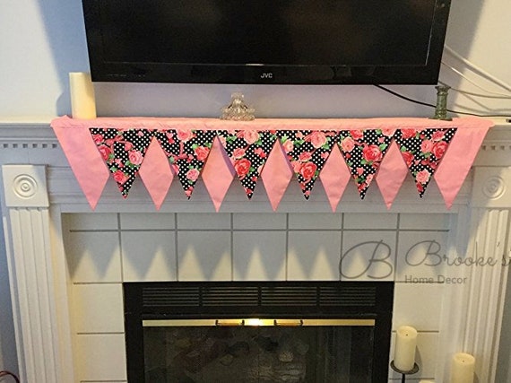 Romantic Rose Valentine Mantel Fireplace Scarf For Etsy