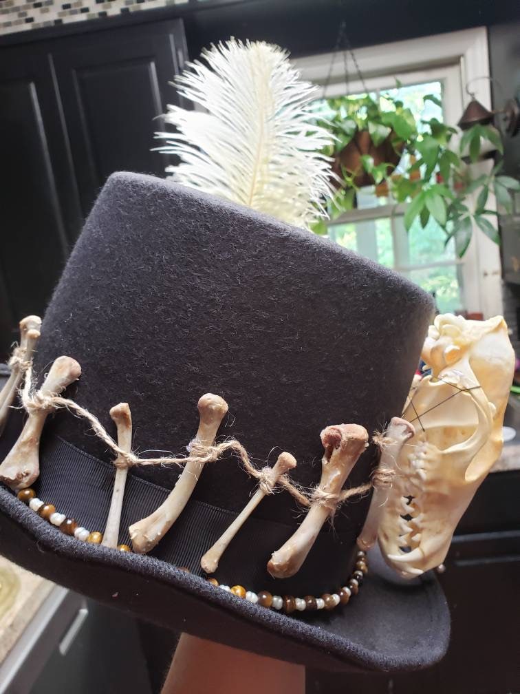 Voodoo Rope Hat Voodoo Costume Hat Voodoo Top Hat With Bones & Skull - Adult Deluxe ...