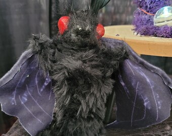 Poseable Mothman Handmade Doll