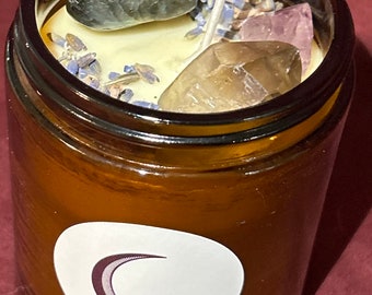 Full moon beeswax candle