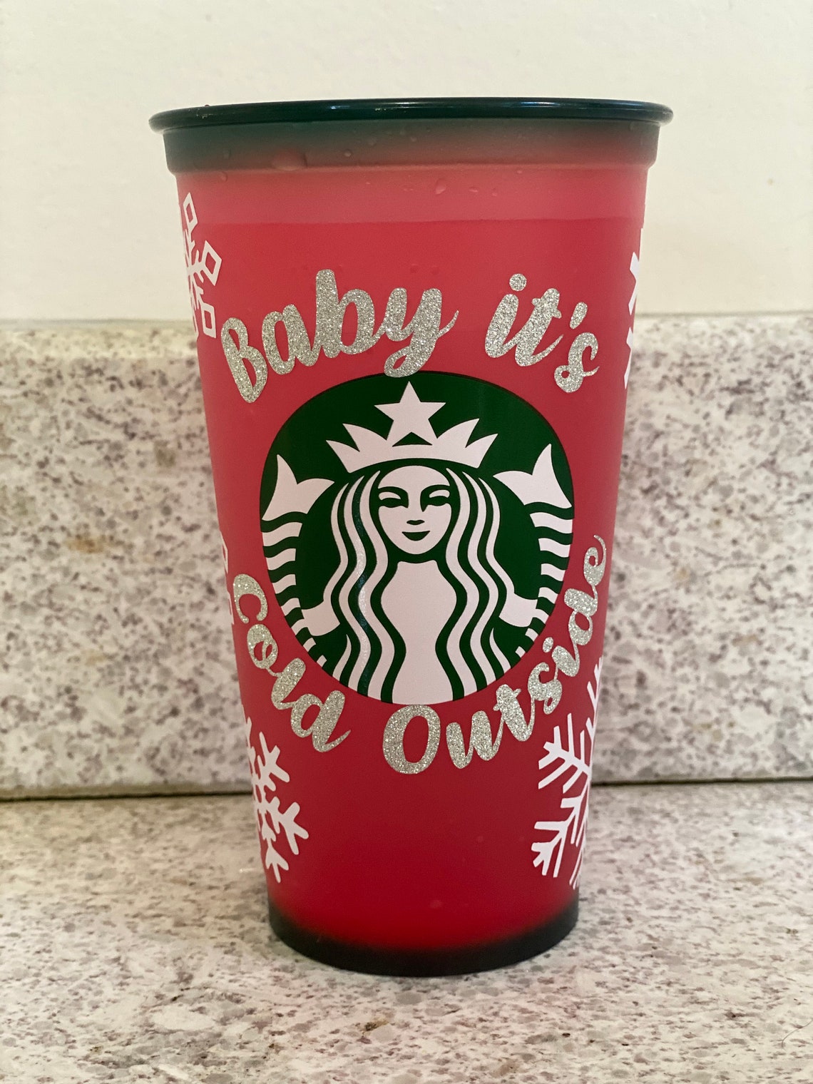 Starbucks Color Changing Holiday Cup/ Baby It's Cold Etsy