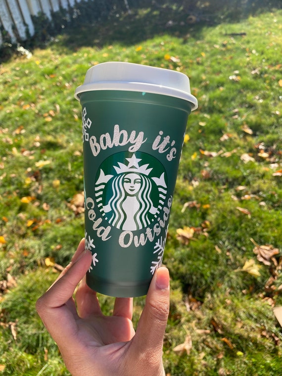 Starbucks Color Changing Holiday Cup/ Baby It's Cold Outside/ Starbucks Holiday  Cup/ Starbucks Hot Cup/ Holiday Cup/ Snowflake Cup 