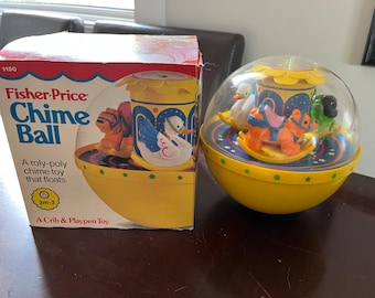 1980s Fisher Price Chime Ball with Box