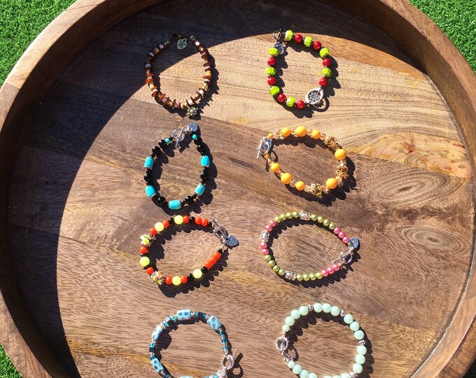 Size 7-7 12 beaded bracelets