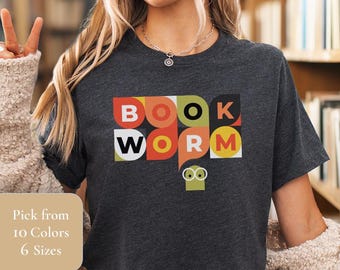 Bookworm Graphic Tee, Literary Lover Top, Reading Apparel for Readers, Bibliophile Gift, Booktravert Design, Student Shirt, Literature Book