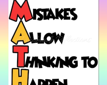 Mickey Mouse Inspired Math (Mistakes Allow Thinking to Happen) Bulletin Board / Perfect for Back to School