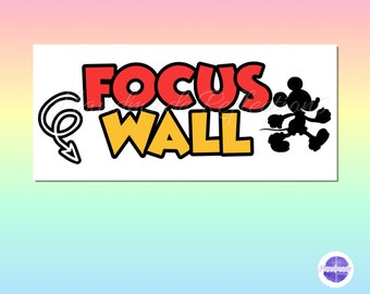 Mickey Mouse Inspired FOCUS WALL Bulletin Board / Perfect for Back to School