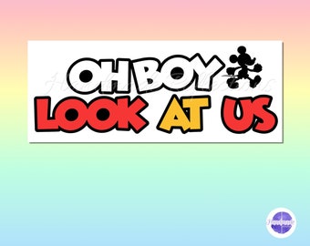 Mickey Mouse Inspired OH BOY Look at Us Bulletin Board / Perfect for Back to School
