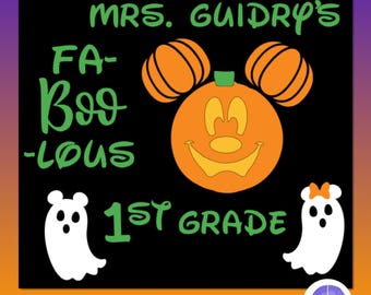 Mickey Mouse Ghost Inspired Halloween FaBOOlous Bulletin Board / Back to School / Not So Scary