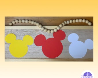Mickey Mouse Inspired Ears Cutout- Back to School, Birthday