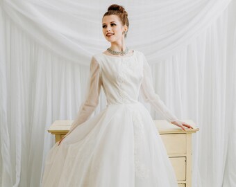 50s Wedding Dress Hibiscus