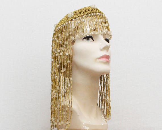 Egyptian Revival Gold Flapper Headpiece - Vintage