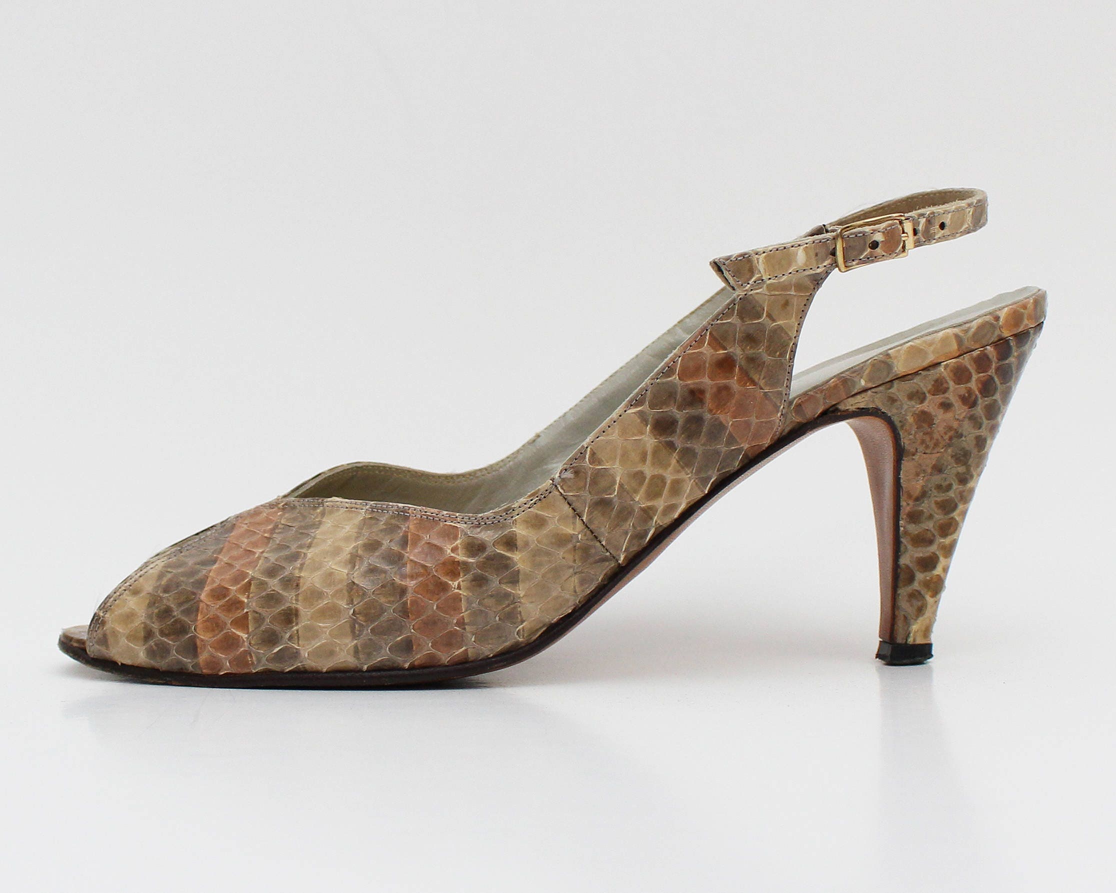 3 inch snakeskin heels