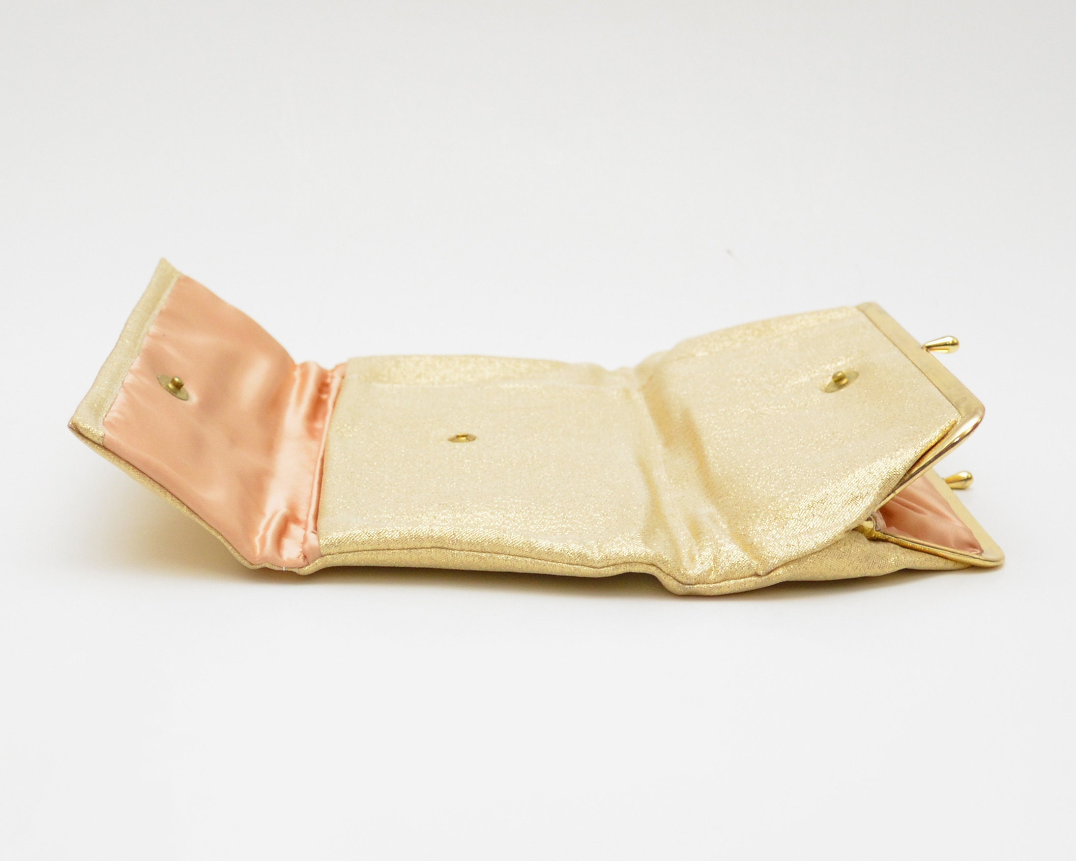 gold lame pocketbook