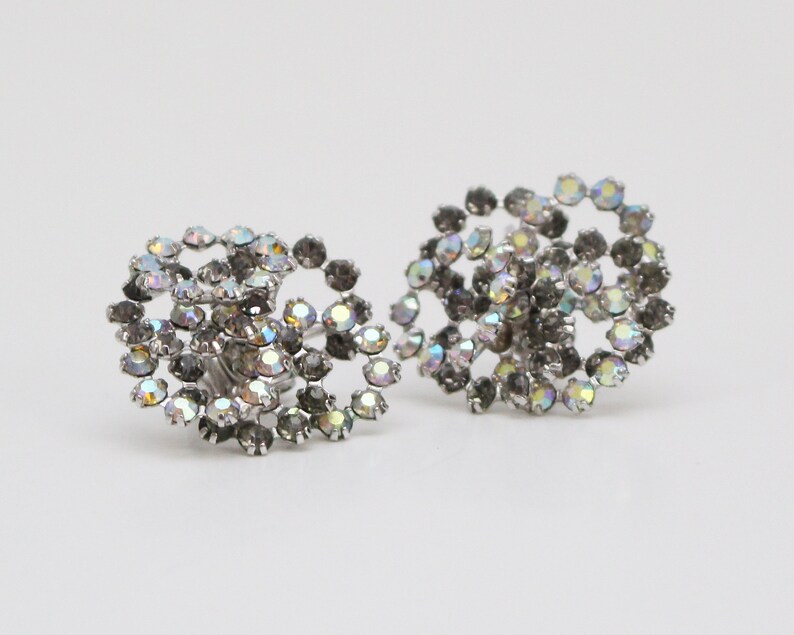 Kramer Rhinestone Necklace and Earrings Set Vintage 1950s Bridal Jewelry