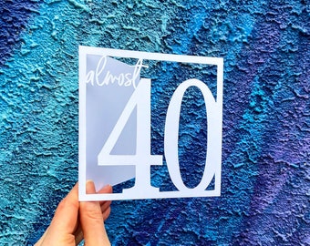 Custom Birthday Card, 39th Birthday Card, Joke Birthday Card, Older Sibling Gift, Birthday Card for Him, 49th Birthday Gift, Hand Cut Card